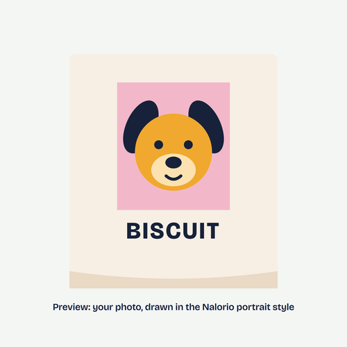 Blanket with an illustrated pet portrait and name, preview
