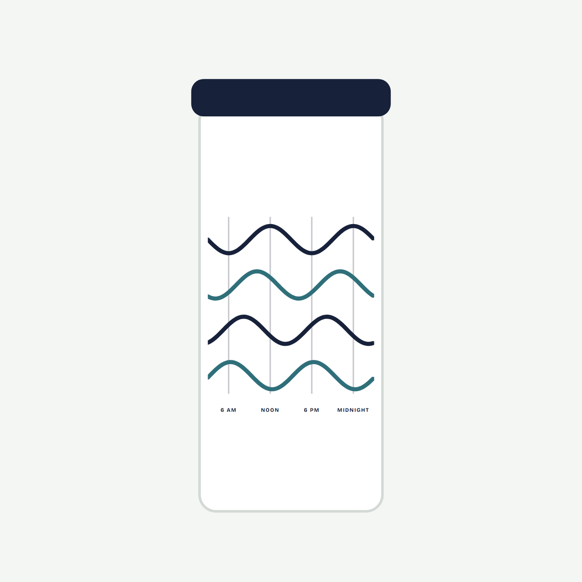 Tide Chart tumbler, design preview
